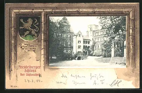 AK Heidelberg, Schlosshof, Wappen
