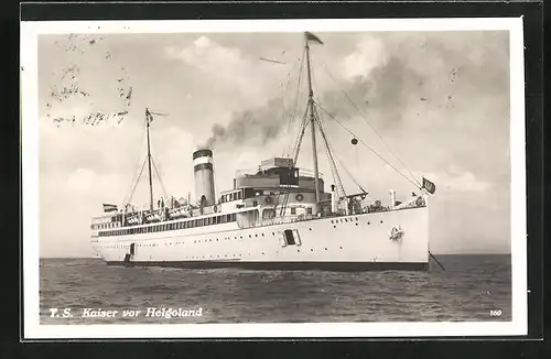 AK Passagierschiff T. S. Kaiser liegt auf Reede