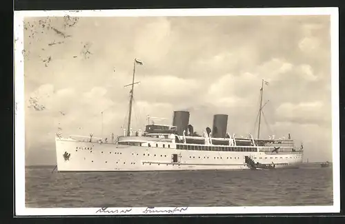 AK Passagierschiff Roland liegt auf Reede, Norddeutscher Lloyd