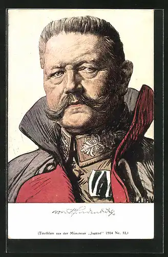 AK Generalfeldmarschall Paul von Hindenburg in Uniform