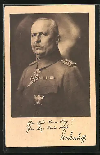 AK General Erich Ludendorff in Uniform