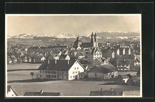 AK Kempten, Gesamtansicht mit Gebirgswand