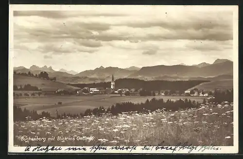 AK Buchenberg, Totale mit Gebirgswand