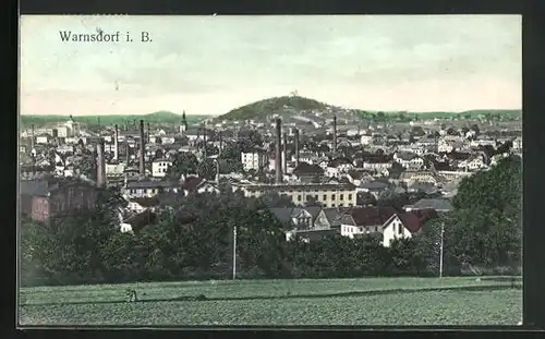 AK Warnsdorf / Varnsdorf, Blick von der Bergwiese