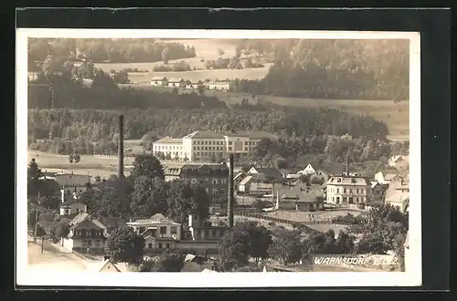 AK Warnsdorf / Varnsdorf, Teilansicht aus der Vogelschau