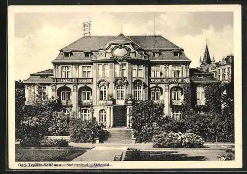 AK Teplitz Schönau / Teplice, am Steinbad