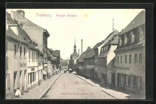 AK Frohburg, Blick in die Peniger Strasse