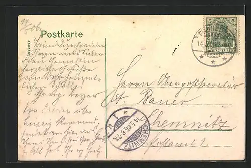 AK Frohburg, Blick in die Peniger Strasse