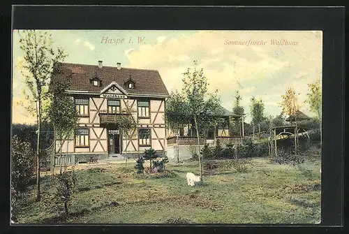 AK Haspe i. W., Gasthaus Waldhaus