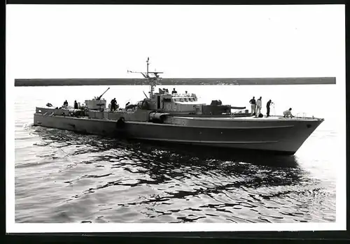 Fotografie Kriegsschiff Torpedoboot Dommel Kennung P 6091 der Bundesmarine