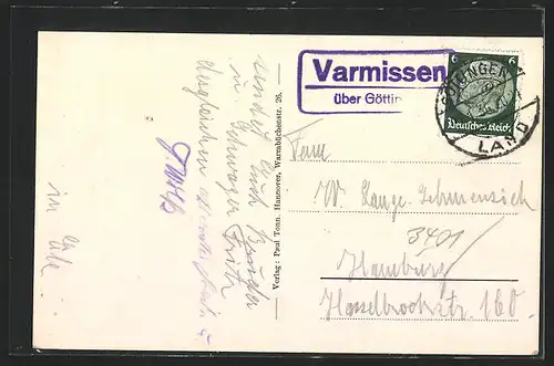 AK Varmissen /Kr. Hannov-Münden, Gasthof von Philipp Brauer, Teilansicht