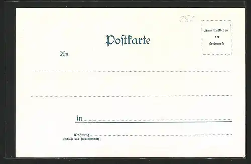 Lithographie Partenkirchen, Partnachklamm, Totalansicht mit Gebirge