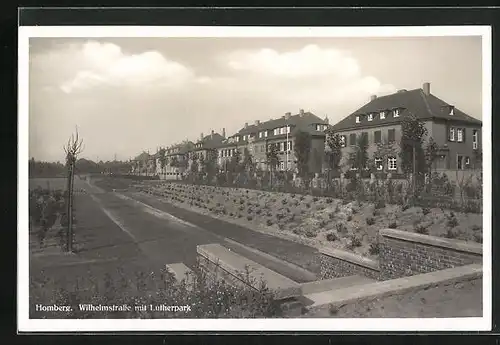 AK Homberg, Wilhelmstrasse mit Lutherpark