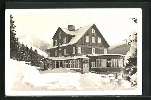 AK St. Peter, Hotel Panorama im Winter