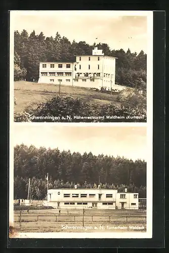 AK Schwenningen /Neckar, Höhenrestaurant Waldheim (Kurhaus), Turnerheim Waldeck