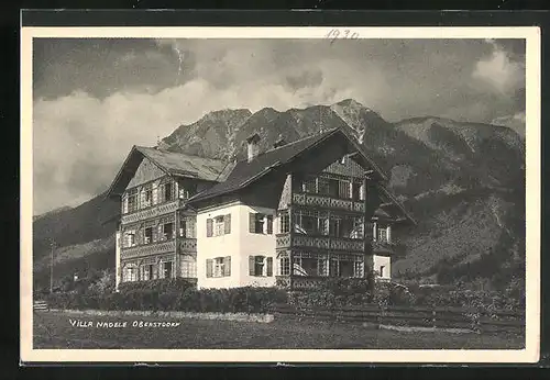 AK Oberstdorf i. bayer. Allgäu, Hotel-Pension Villa Nadeje