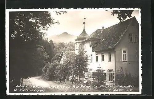 AK Römhild i. /Thr., Hotel u. Pension Waldhaus zwischen den Gleichbergen