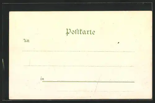 Lithographie Stuttgart, Schlossplatz, Eberhard-Gruppe im Schlossgarten, Marktplatz