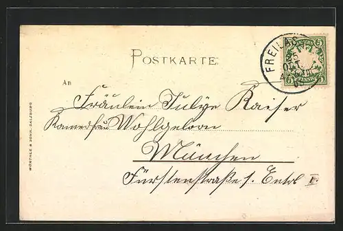 AK Freilassing, Reichenhaller Strasse mit Villen