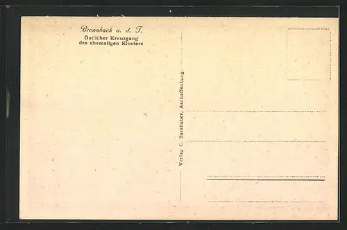 AK Bronnbach a. d. T., Östlicher Kircheingang des ehemaligen Klosters