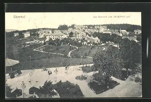 AK Oberhof, Das Oberland vom Schloss-Hotel gesehen