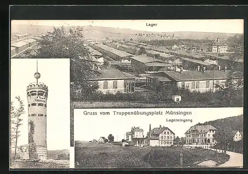 AK Münsingen, Truppenübungsplatz, Lagereingang