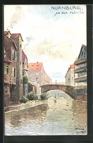 Künstler-AK Nürnberg, An der Pegnitz