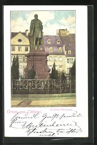 AK Koblenz, Goeben-Denkmal