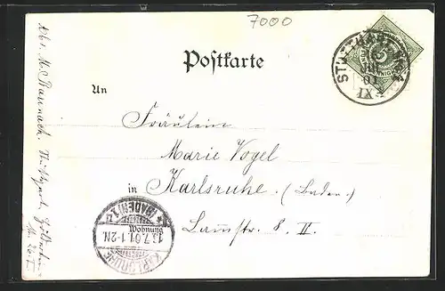 Künstler-AK Stuttgart, Neues Rathaus