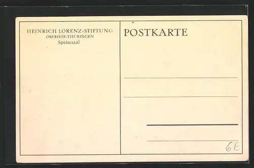 AK Oberhof /Thüringen, Heinrich Lorenz-Stiftung, Speisesaal, Innenansicht