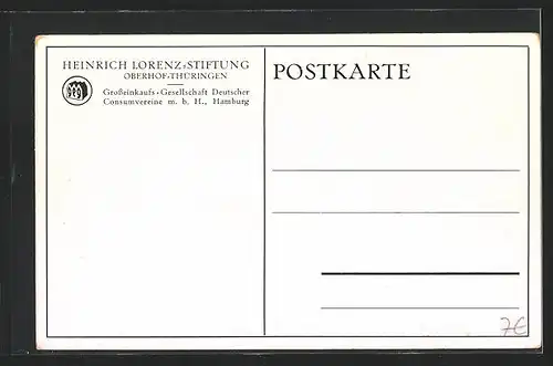 Künstler-AK Oberhof /Thüringen, Heinrich Lorenz-Stiftung