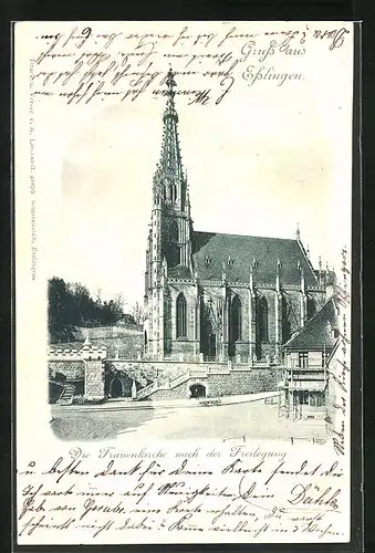 AK Esslingen, Frauenkirche nach der Freilegung