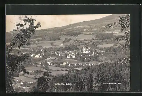 AK Friedberg, Ortsansicht von Berg aus
