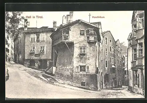 AK Hall, Strassenpartie am Poschhäusl
