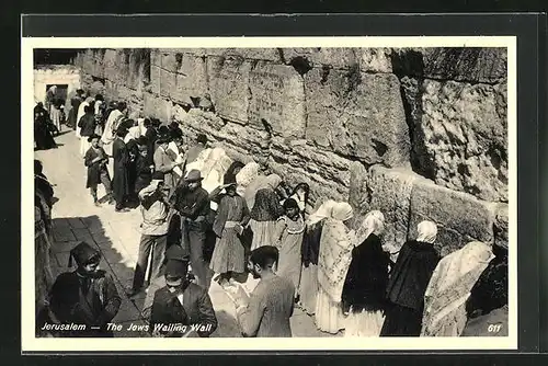 AK Jerusalem, The Jews Wailing Wall