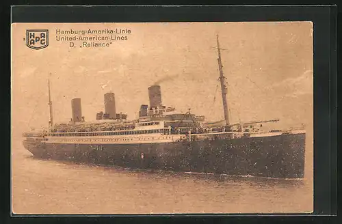 AK Passagierschiff Reliance in Fahrt