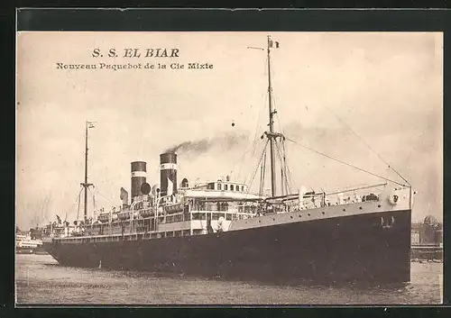 AK Passagierschiff S. S. El Biar im Hafen