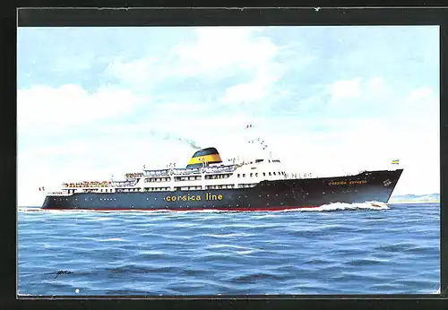 AK Passagierschiff M. V. Corsica Express vor der Küste
