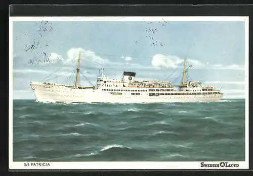 AK Passagierschiff S. S. Patricia auf hoher See