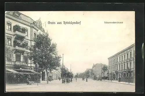 AK Berlin-Reinickendorf, Partie der Scharnweberstrasse