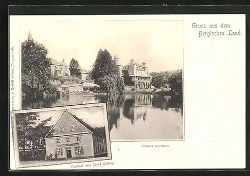 AK Marienheide /Bergisches Land, Gasthof von Jesef Krämer, Schloss Gimborn