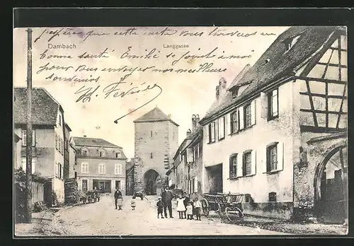 AK Dambach, Langgasse, Tor