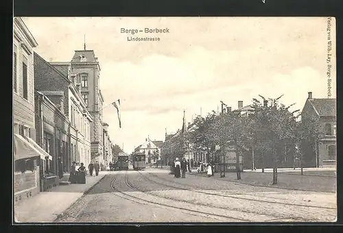AK Bergeborbeck, Lindenstrasse, Strassenbahn