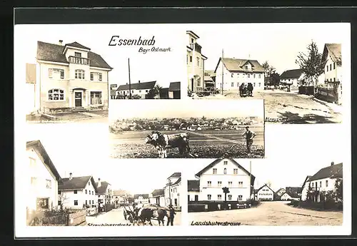 AK Essenbach, Landshuterstrasse, Straubingerstrasse