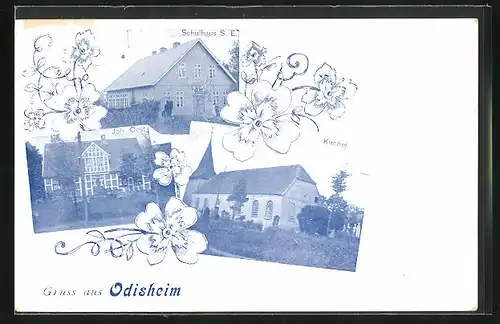 AK Odisheim, Kirche, Schulhaus