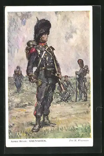 AK Armee Belge, Belgischer Grenadier in Uniform