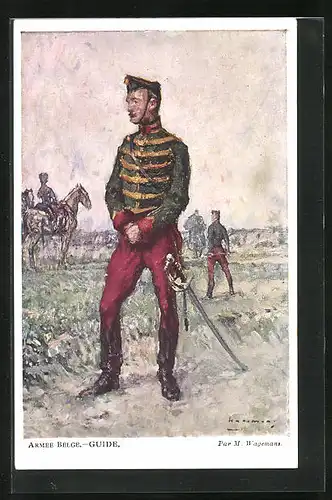 AK Armee Belge, Guide, Belgischer Soldat in Uniform