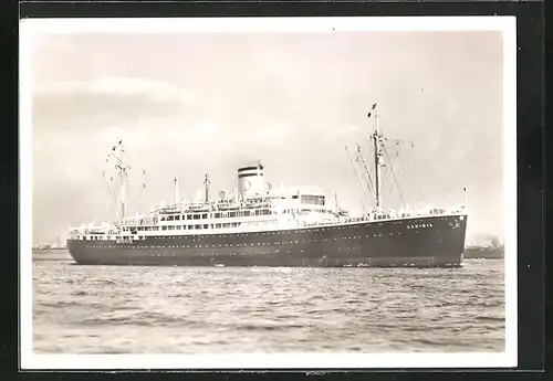 AK Passagierschiff Caribia beim Auslaufen