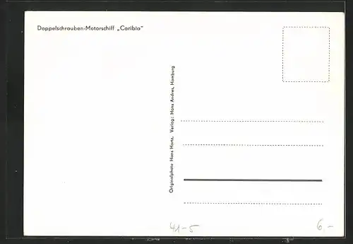 AK Passagierschiff Caribia beim Auslaufen