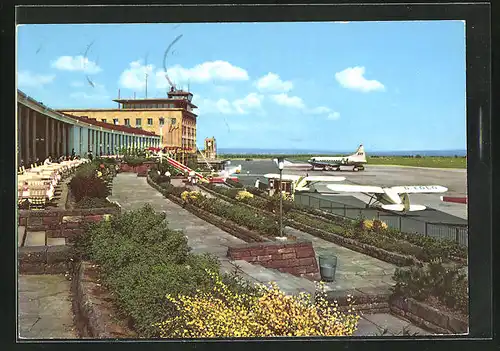 AK Stuttgart-Echterdingen, Flughafen, Ausblick von der Restaurant-Terrasse